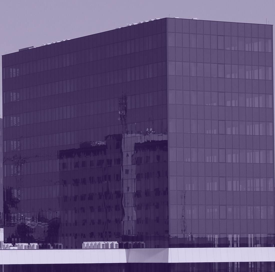 Glass office towers in Airport Residential Area, Accra.