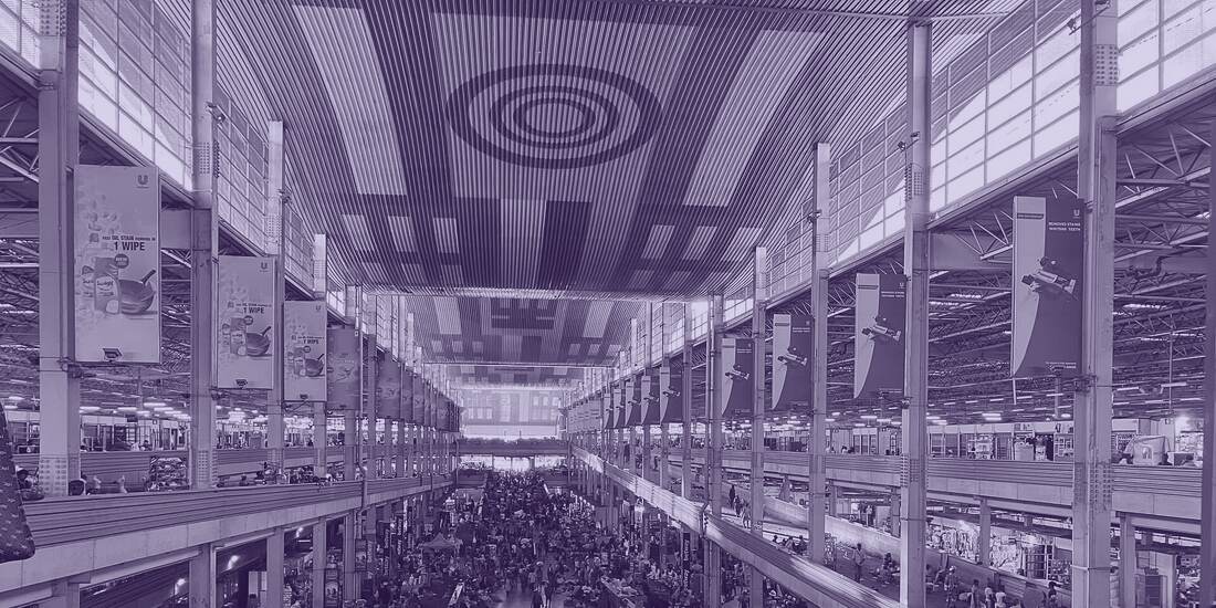 The covered hall of Kejetia market in Kumasi.